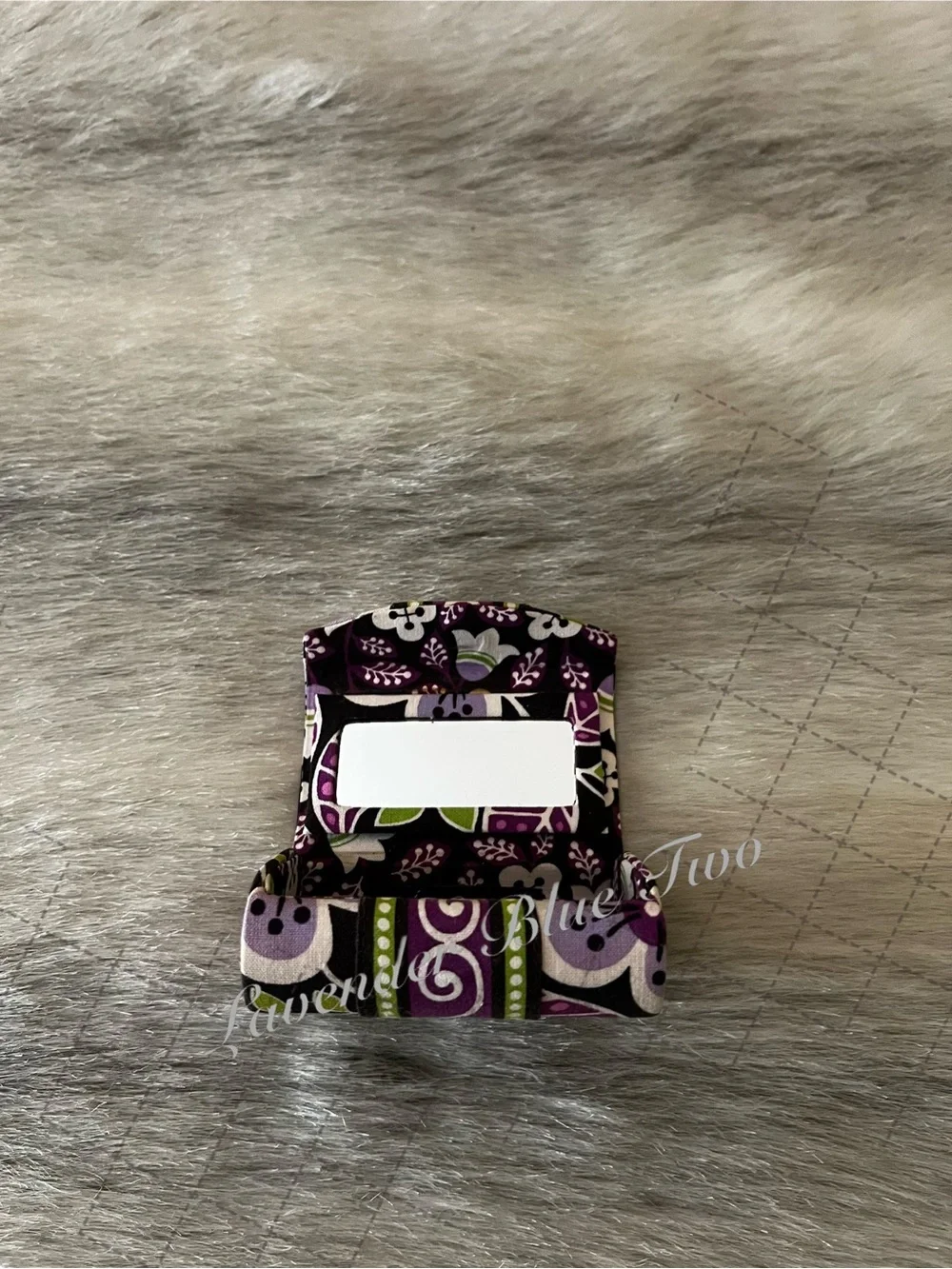 VERA BRADLEY Plum Petals 2011 Kiss Me Twice Lippie Hard Case Purple Brown Floral
